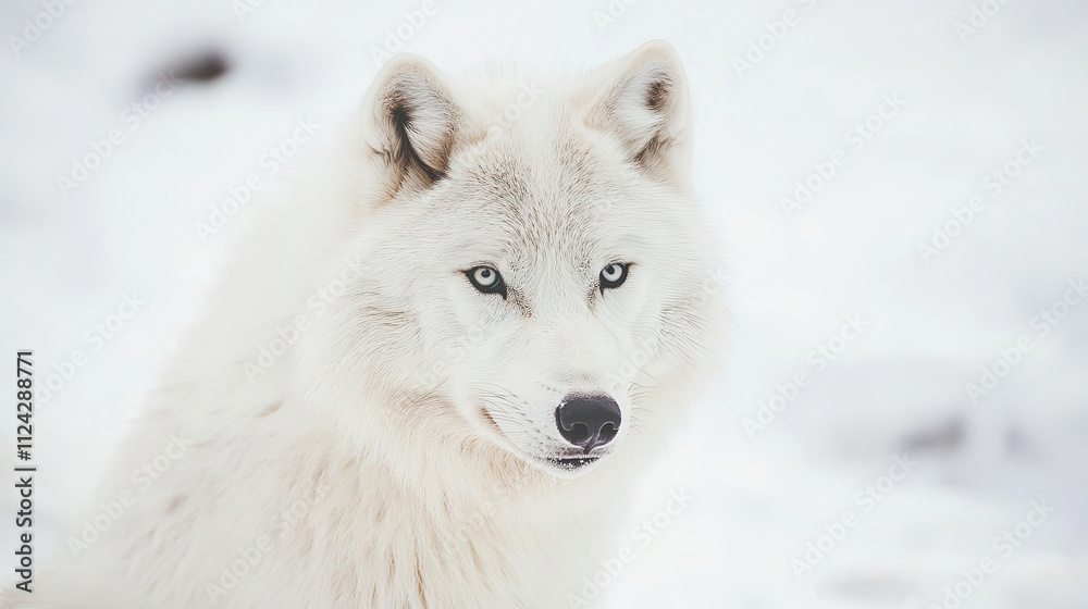 Obraz premium close up photo of arctic wolf
