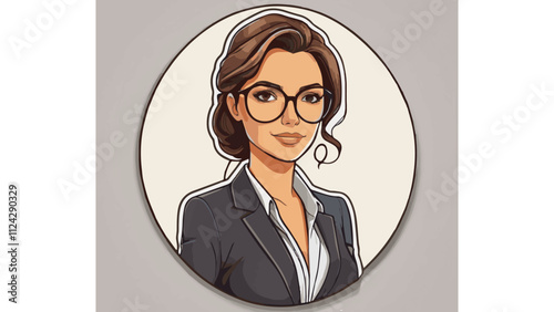 A business woman wearing glasses 001