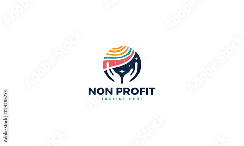 Innovative Charity Logo Vector Design, Nonprofit Logo Collection for Community Care