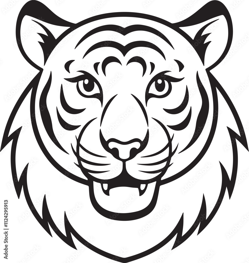 Fototapeta premium tiger-mascot-graphic Adobe Halloween Mask of a Tiger Illustrator Artwork