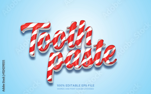 Toothpaste 3D text style effect	

