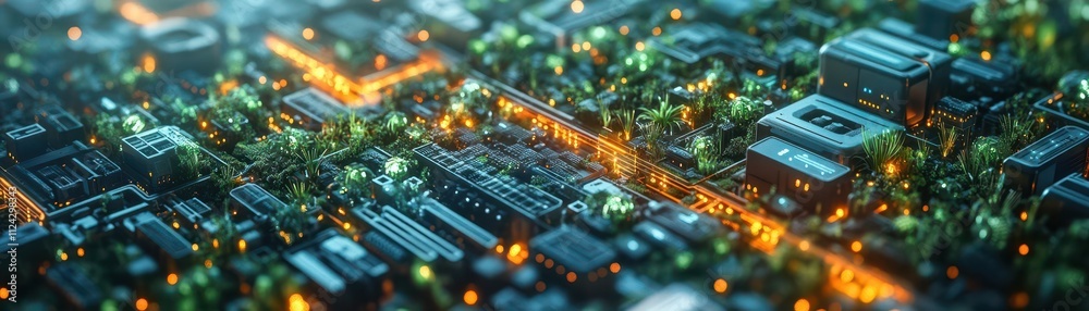 Futuristic city powered by circular bioeconomy principles, clean energy and waste-free systems highlighted Futuristic city powered by circular bioeconomy principles, clean energy and waste-free systems highlighted
