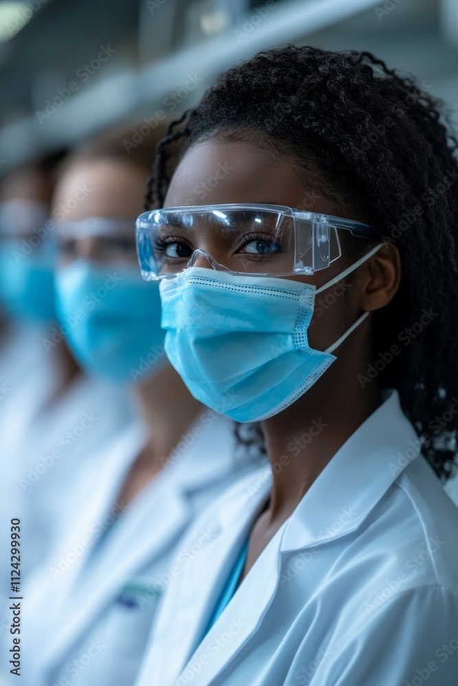 Scientists in lab coats and protective gear focus on gene editing experiments, showcasing collaboration in a modern research facility dedicated to biotechnology Scientists in lab coats and protective gear focus on gene editing experiments, showcasing collaboration in a modern research facility dedicated to biotechnology