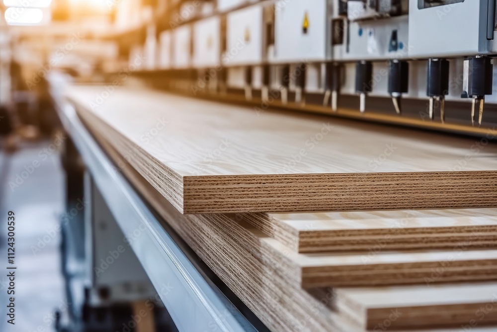 Workshop for creating particle boards chipboard veneer plywood and wood panels wood processing and woodworking industry Workshop for creating particle boards chipboard veneer plywood and wood panels wood processing and woodworking industry