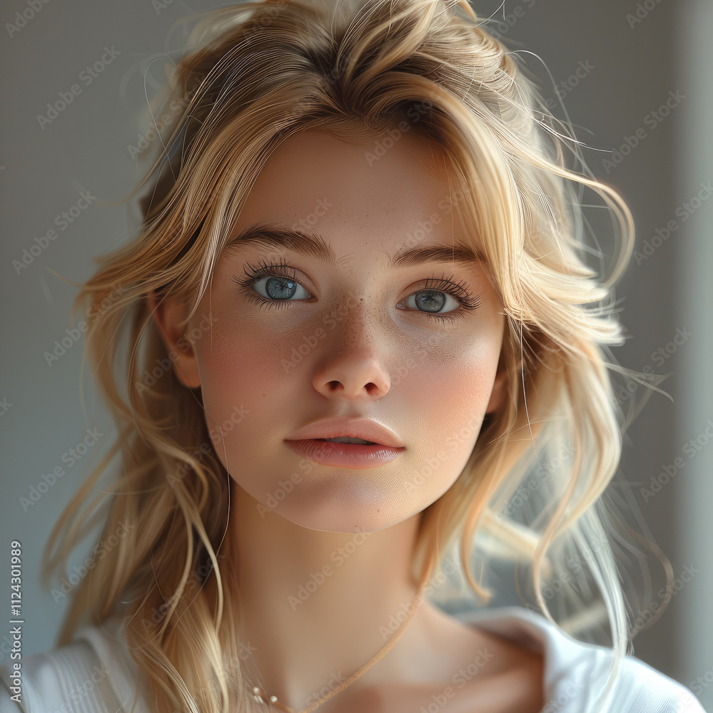 Fototapeta premium Cute, blonde 16 year old girl.