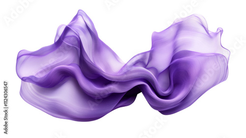 Abstract purple wave design isolated on transparent background