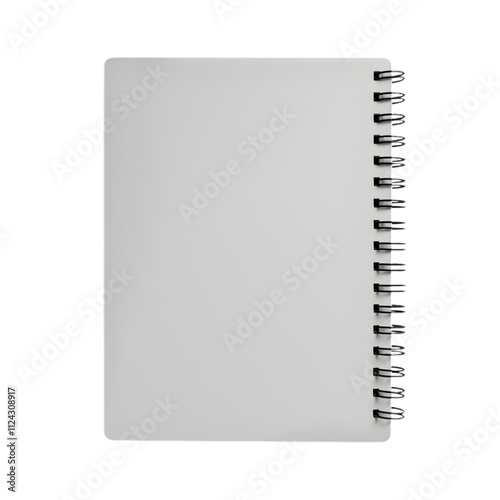 blank notebook isolated on transparent background 