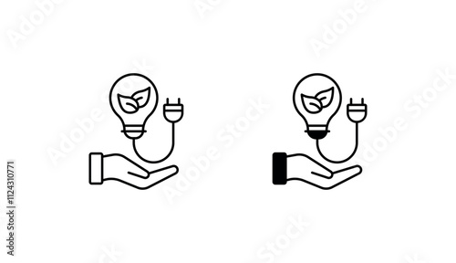 Protect energy icon design with white background stock illustration