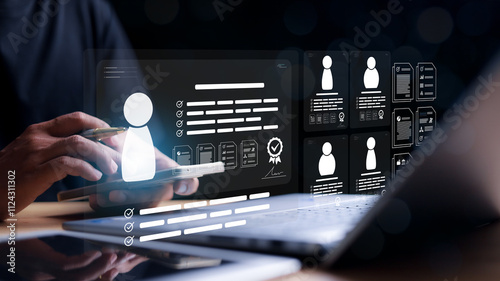 HR Human resources Recruitment Team Staff management. Relationship Management, Human Resources HR management recruitment employment headhunting concept.