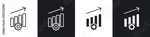 Productivity linear icon set for app, and web design.