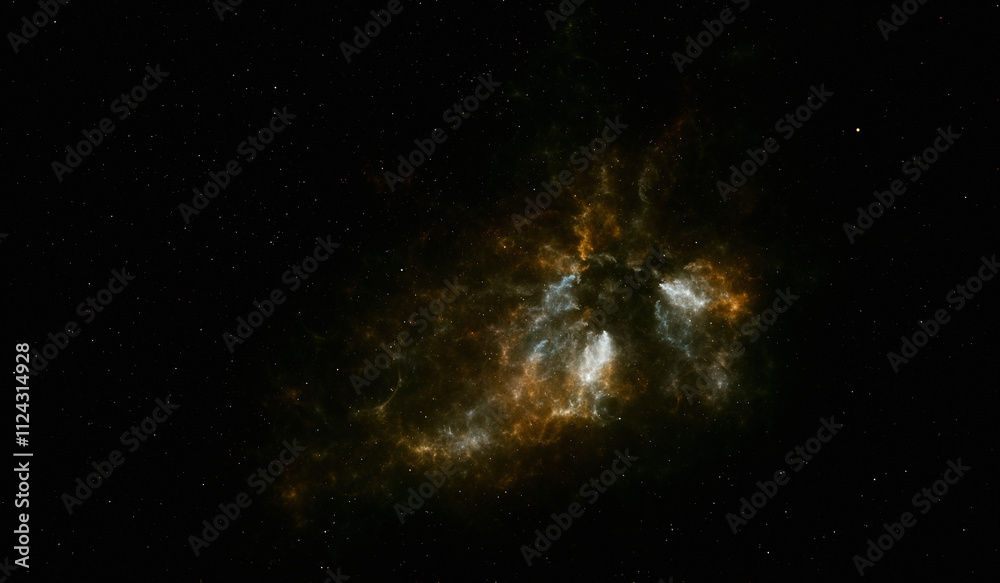 Space with beautiful nebula and stars. Space with beautiful nebula and stars.