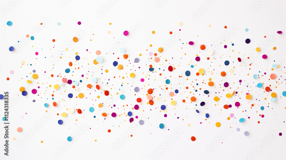 Abstract confetti pattern on a white background with a place for text Abstract confetti pattern on a white background with a place for text