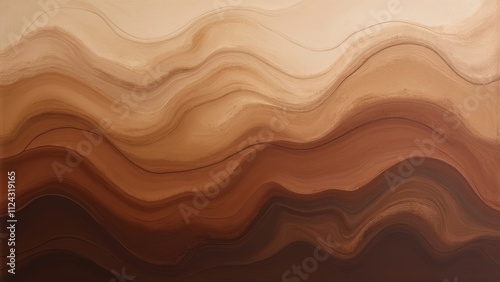color 2025 Mocha Mousse nature background. Abstract image of dense brown clouds and haze in the atmosphere.