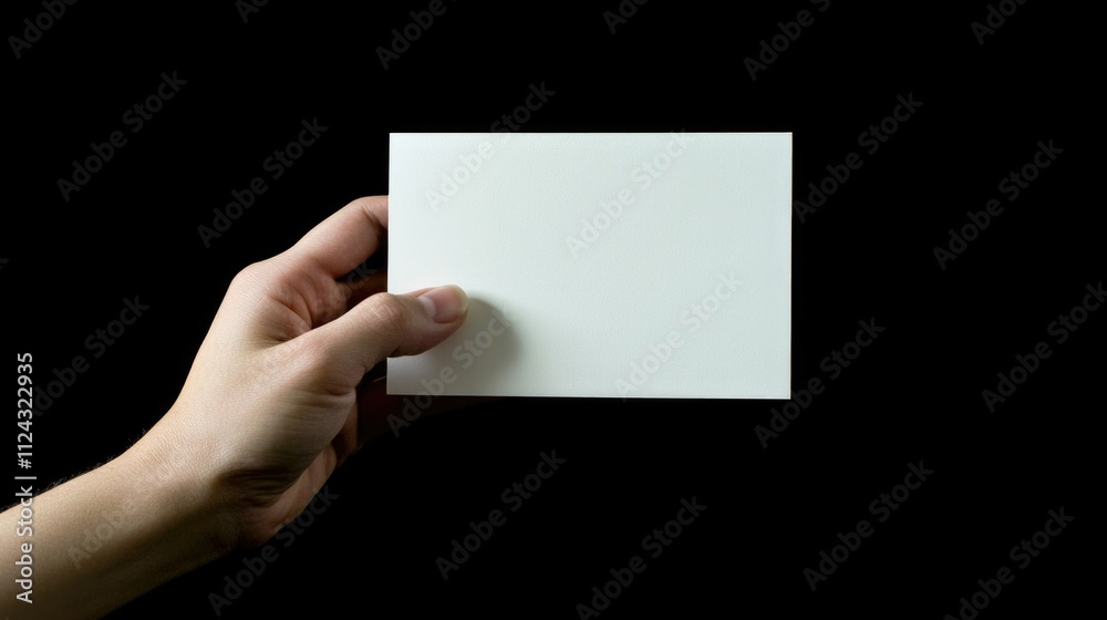 A Hand Holding a Blank Paper A Hand Holding a Blank Paper