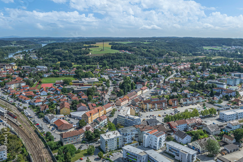 Ausblick auf Vilshofen an Donau und Vils im Landkreis Passau