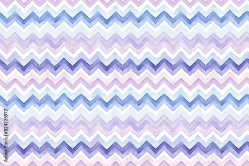 Blue and purple watercolor chevron pattern