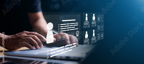 HR Human resources Recruitment Team Staff management. Relationship Management, Human Resources HR management recruitment employment headhunting concept.