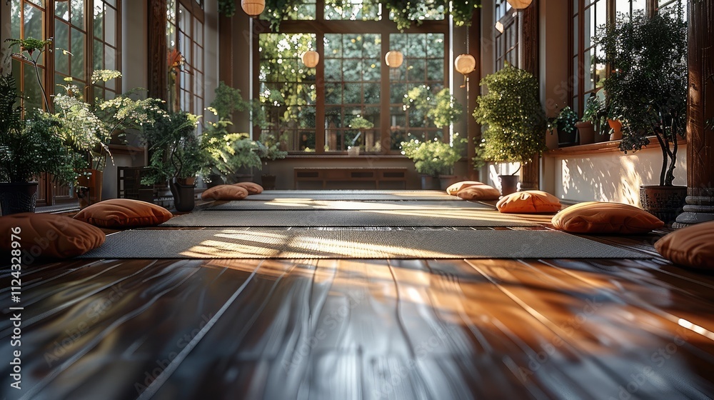 Fototapeta premium Inside of a yoga studio.