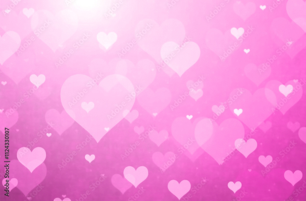 Blurred pink hearts bokeh background, abstract holiday backdrop. Greeting card, Valentine's Day concept. Blurred pink hearts bokeh background, abstract holiday backdrop. Greeting card, Valentine's Day concept.