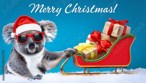 Festive Fun: Koala Bear Spreading Holiday Cheer in Style