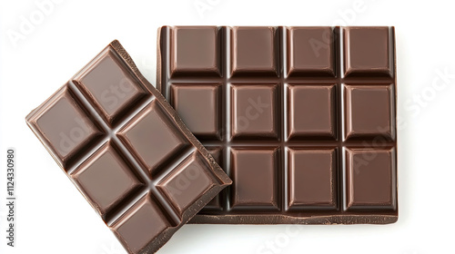 sweet dessert. chocolate bar. chocolate bar on white background