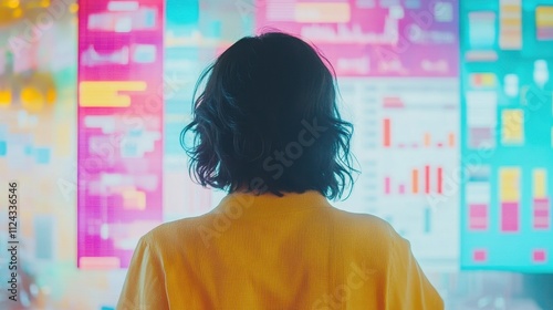 Vibrant and Colorful Urban Reflections: A Captivating Cityscape