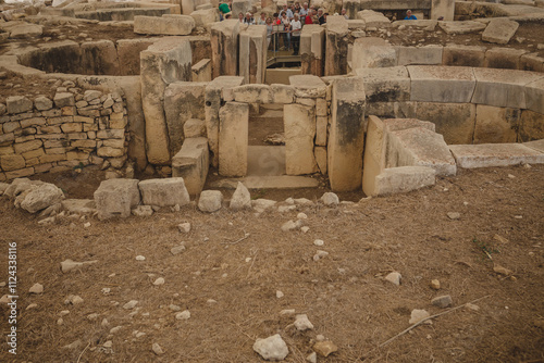 A stone passageway in Tarxien Temple