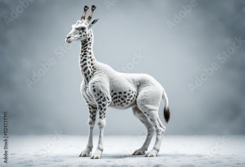 Hybrid animal between giraf...