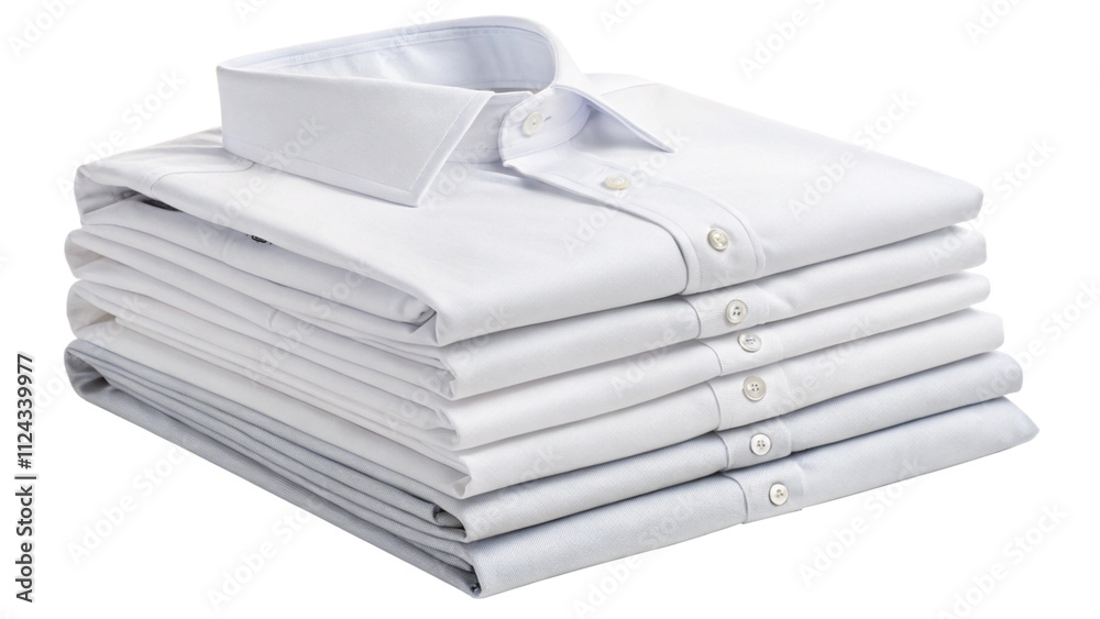 Stack of ironing shirts isolated on transparent background Stack of ironing shirts isolated on transparent background