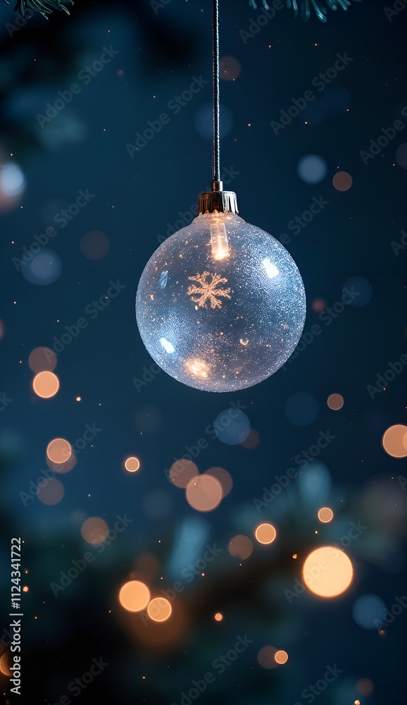 Christmas Tree Topper and Sparkling Lights in Space Christmas Tree Topper and Sparkling Lights in Space