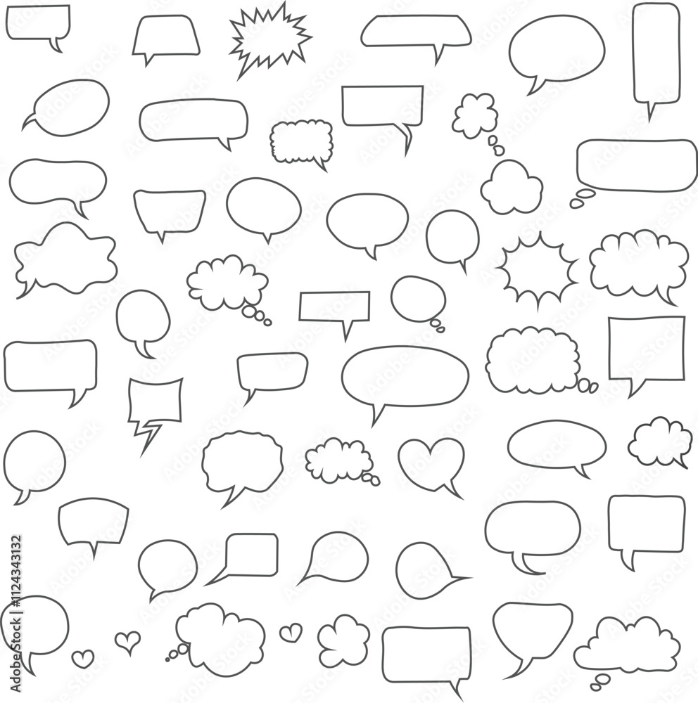 Obraz premium Set of speech bubbles