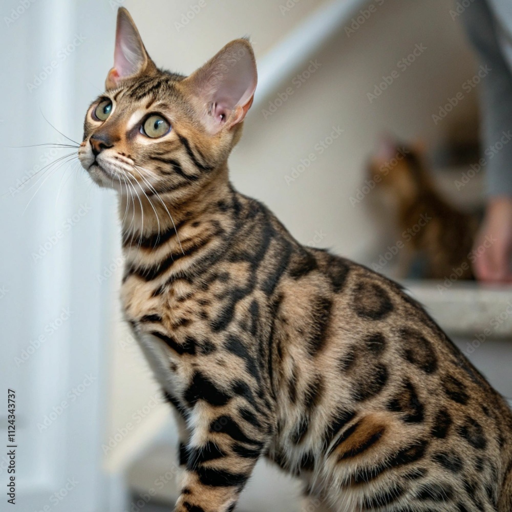 Naklejka premium bengal cat portrait