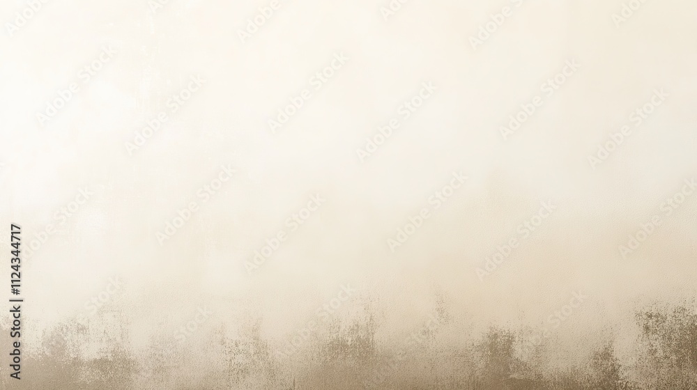 Misty forest landscape fading into white sky Misty forest landscape fading into white sky