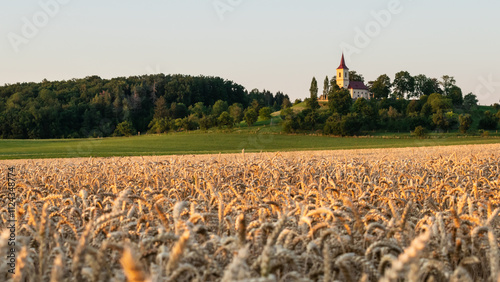 The view of the church of St. Paul and Peter could not be given by Tetín u Hořice, Czech Republic.