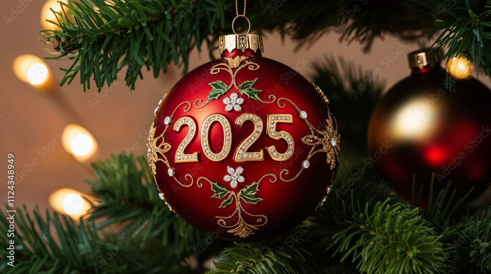 Elegant 2025 Christmas Ornament - Generative AI Elegant 2025 Christmas Ornament - Generative AI