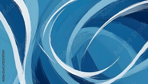 Clear Plain Shiny Warm Soft Vintage Bokeh Cloudy Wave Like Geometric Blue Background or Texture