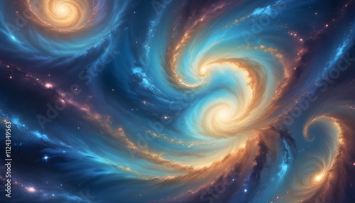 Clear Plain Shiny Warm Soft Vintage Bokeh Cloudy Wave Like Geometric Blue Background or Texture