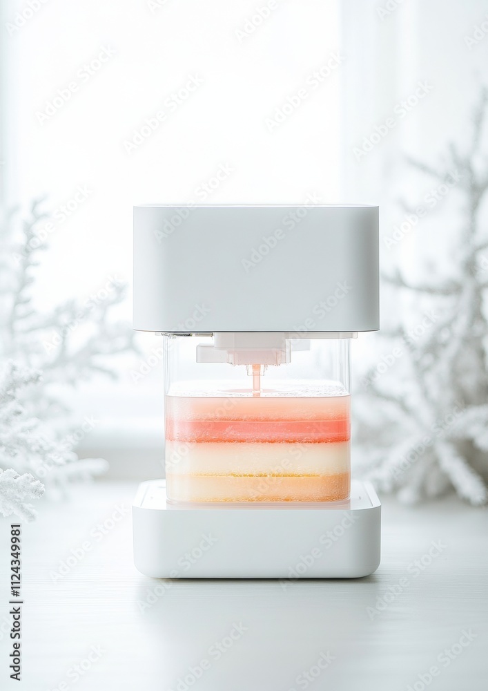Modern Food Printing Creating Colorful Desserts in a Winter Kitchen Modern Food Printing Creating Colorful Desserts in a Winter Kitchen