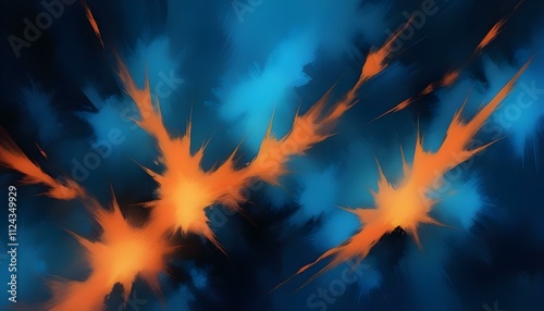 Clear Plain Shiny Warm Soft Vintage Bokeh Cloudy Wave Like Geometric Blue Background or Texture