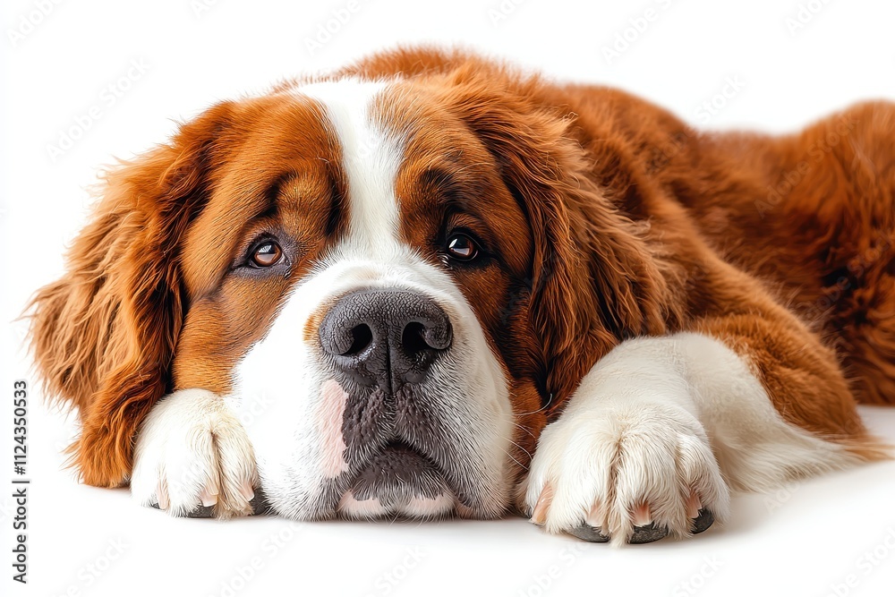 Adorable Saint Bernard Dog with Gentle Expression Adorable Saint Bernard Dog with Gentle Expression