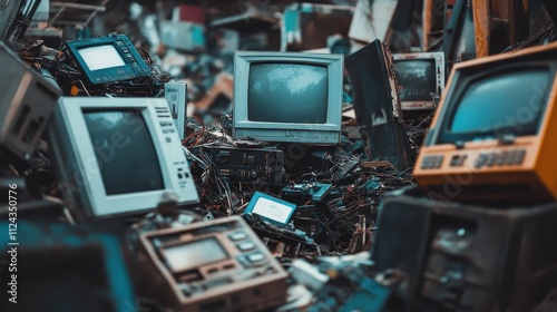 Abandoned Electronic Graveyard: A Technological Time Capsule photo