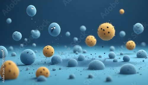 Clear Plain Shiny Warm Soft Vintage Bokeh Cloudy Wave Like Geometric Blue Background or Texture