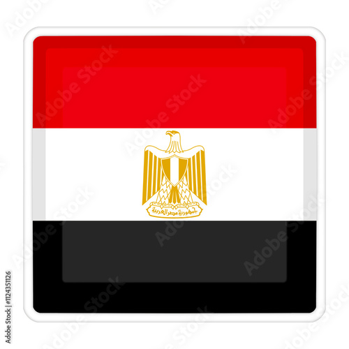 Egypt flag in cube shape or square photo