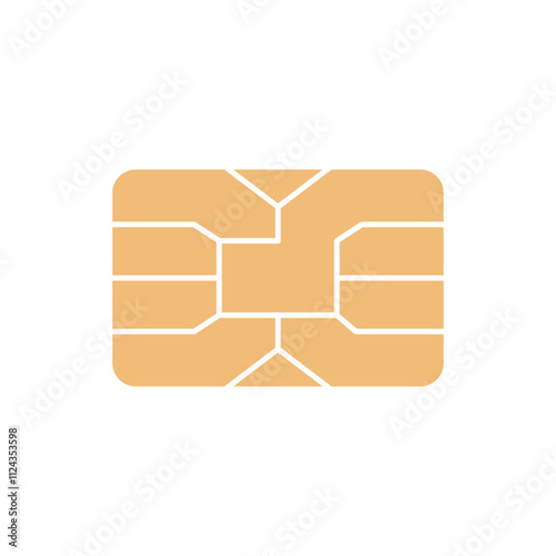 Chip card icon. Vector illustration