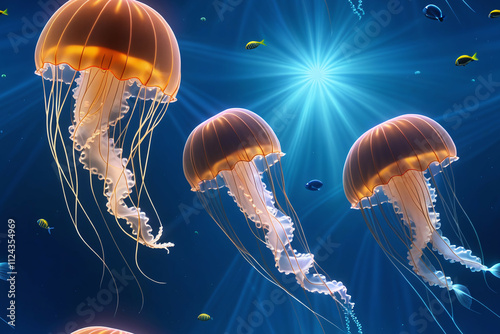 Underwater landscape with j...