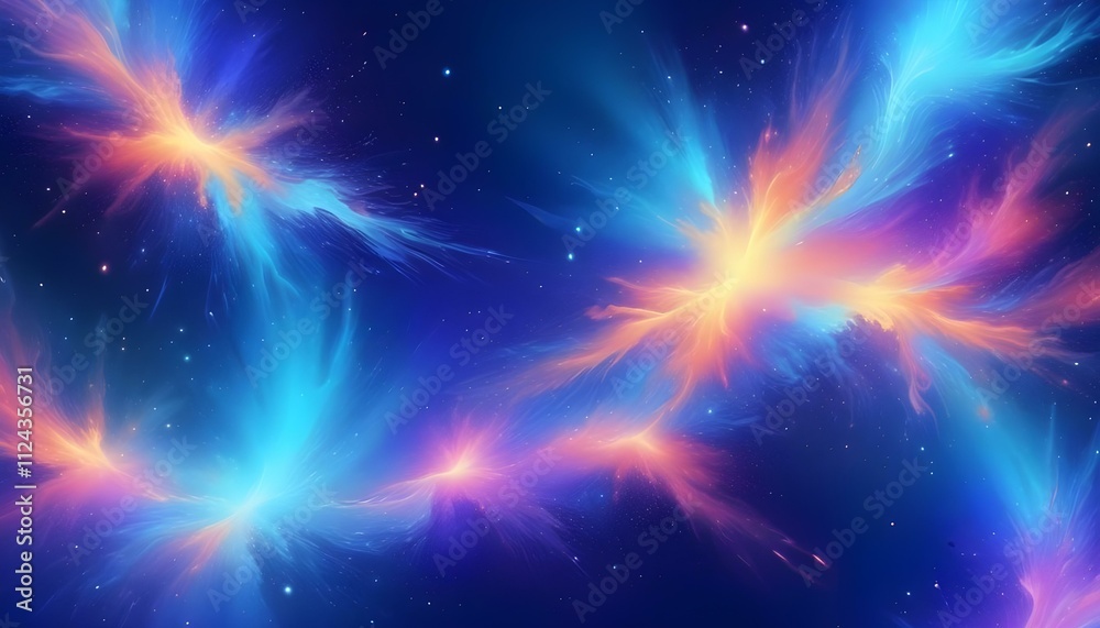 Naklejka premium Clear Plain Shiny Warm Soft Vintage Bokeh Cloudy Wave Like Geometric Blue Background or Texture