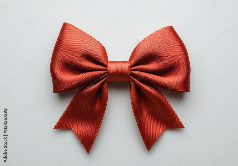 Elegant Red Satin Bow on a Light Background, Perfect for Gift Wrapping, Decorations, or Festive Occasions, Adding a Touch of Charm and Sophistication to Your Creations Elegant Red Satin Bow on a Light Background, Perfect for Gift Wrapping, Decorations, or Festive Occasions, Adding a Touch of Charm and Sophistication to Your Creations
