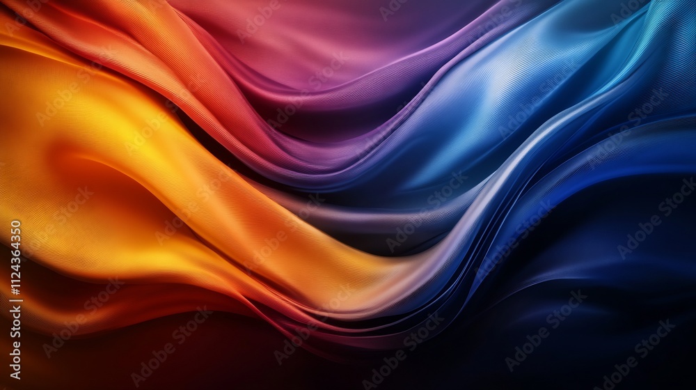 Abstract Colorful Silk Waves: A Symphony of Hues Abstract Colorful Silk Waves: A Symphony of Hues