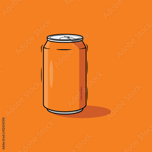 A Orange soda can of  on a Orange background