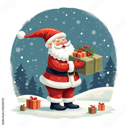 santa claus with gifts